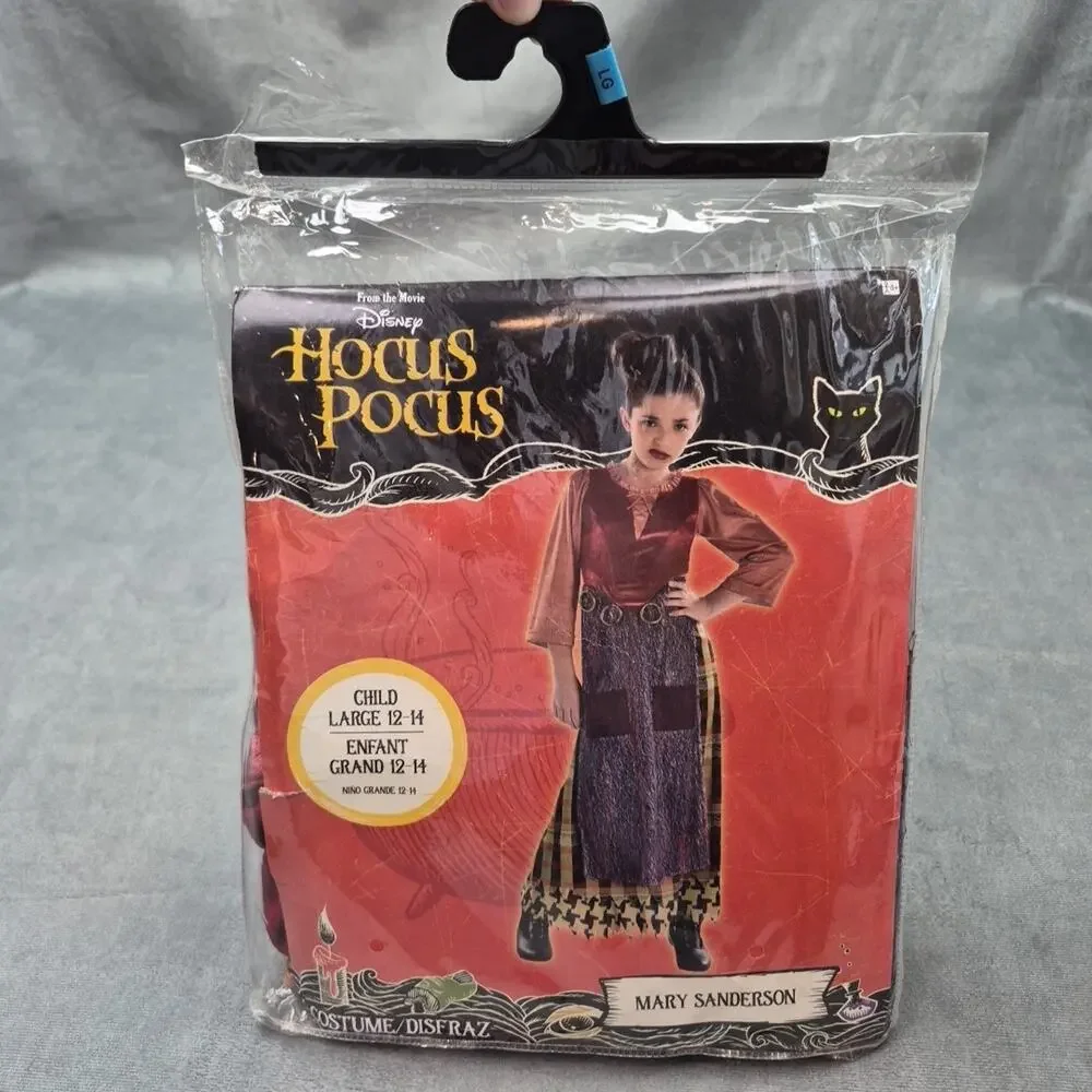 Hocus Pocus Mary Sanderson Costume Halloween Child Large 12-14 NEW Disney - Picture 1 of 9